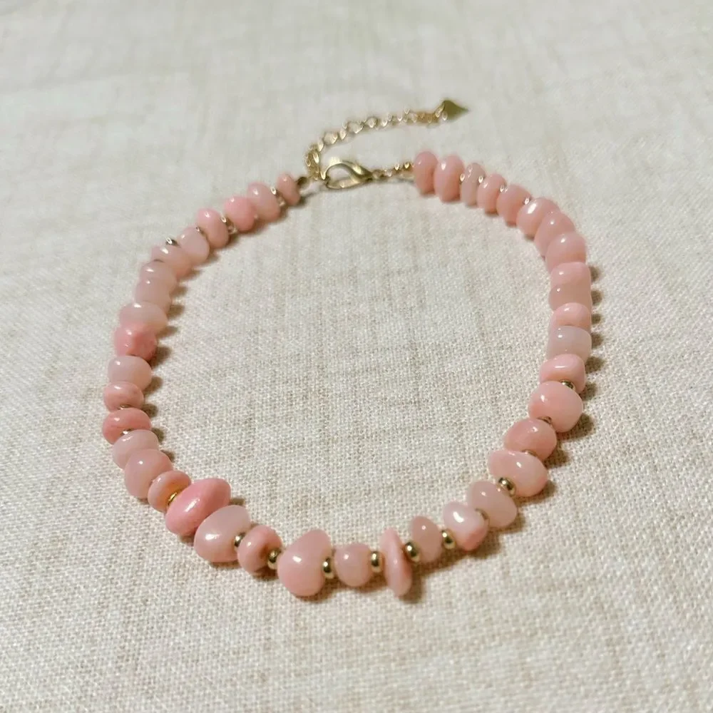 Boho summer beaded necklace M436 - Picture 3 of 4